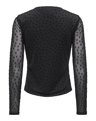 Only - ONLNova Mesh Langærmet Trøje - Black 
